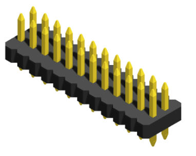 Pin Header 1mm 2 Row  H=1.0，1.5mm   Straight Type 